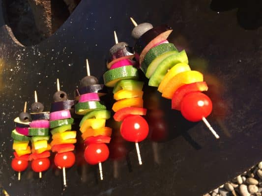 Grillspiessli farbiges Gemüse